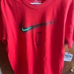 brand new red nike shirt size medium